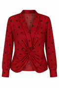 Blusa Roja con Estampado de Estrellas L'Agence