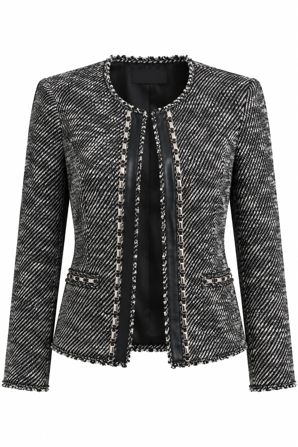 Cache Black & White Tweed Jacket