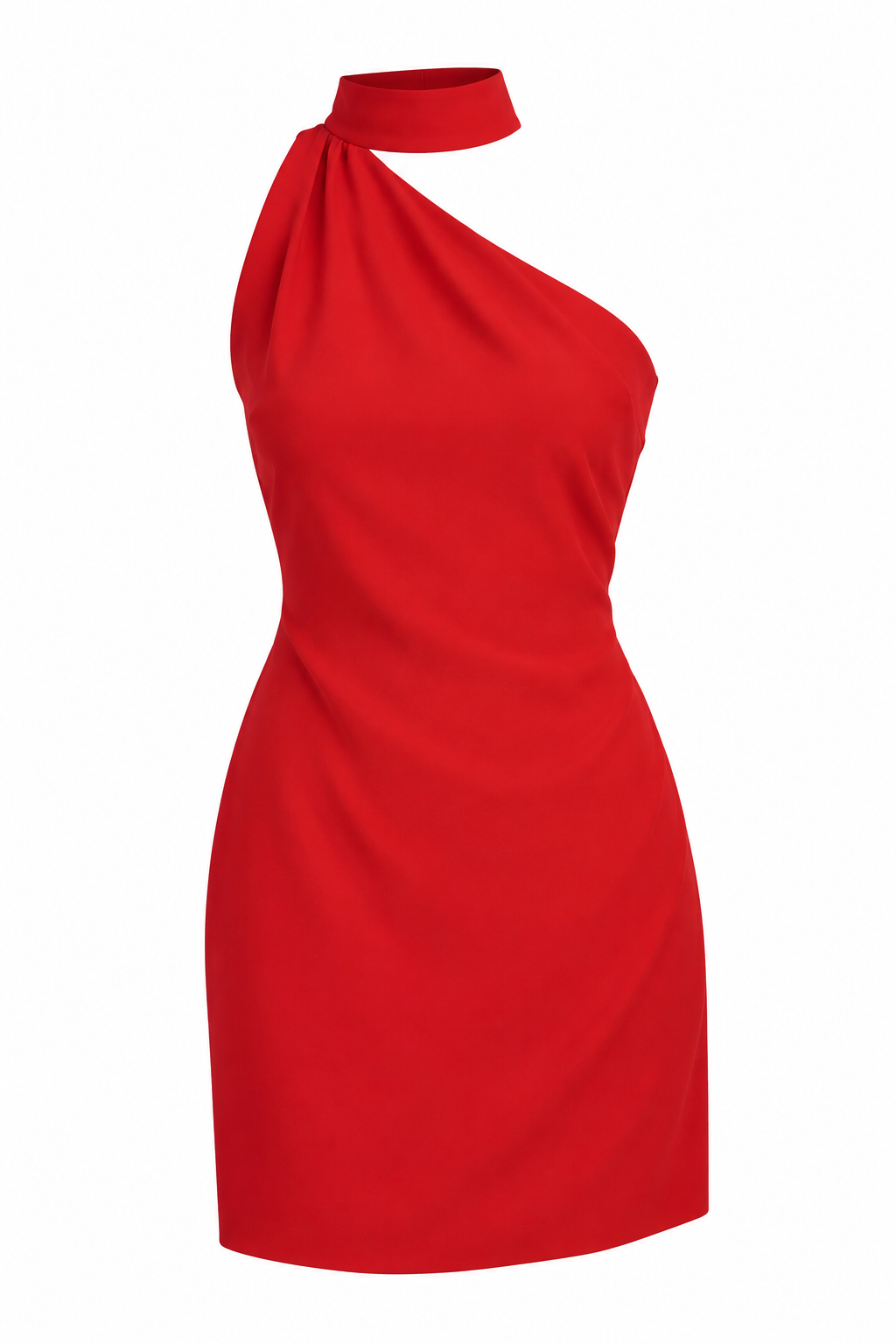 Alice + Olivia Red One-Shoulder Mini Dress
