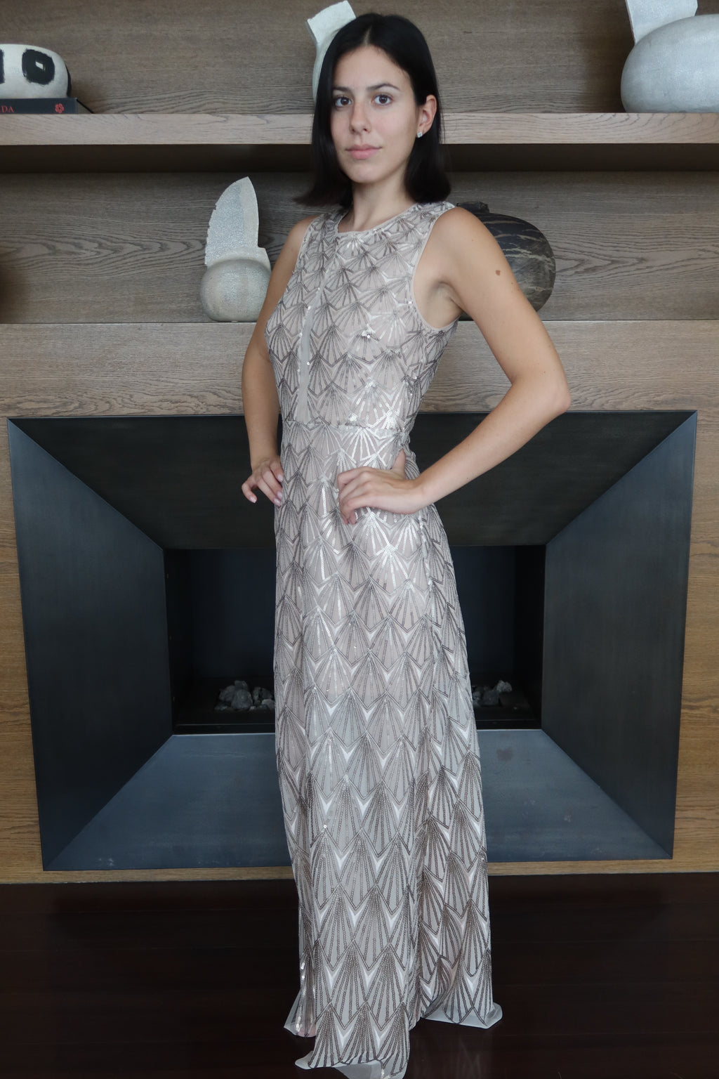 Vestido Largo BCBG con Lentejuelas