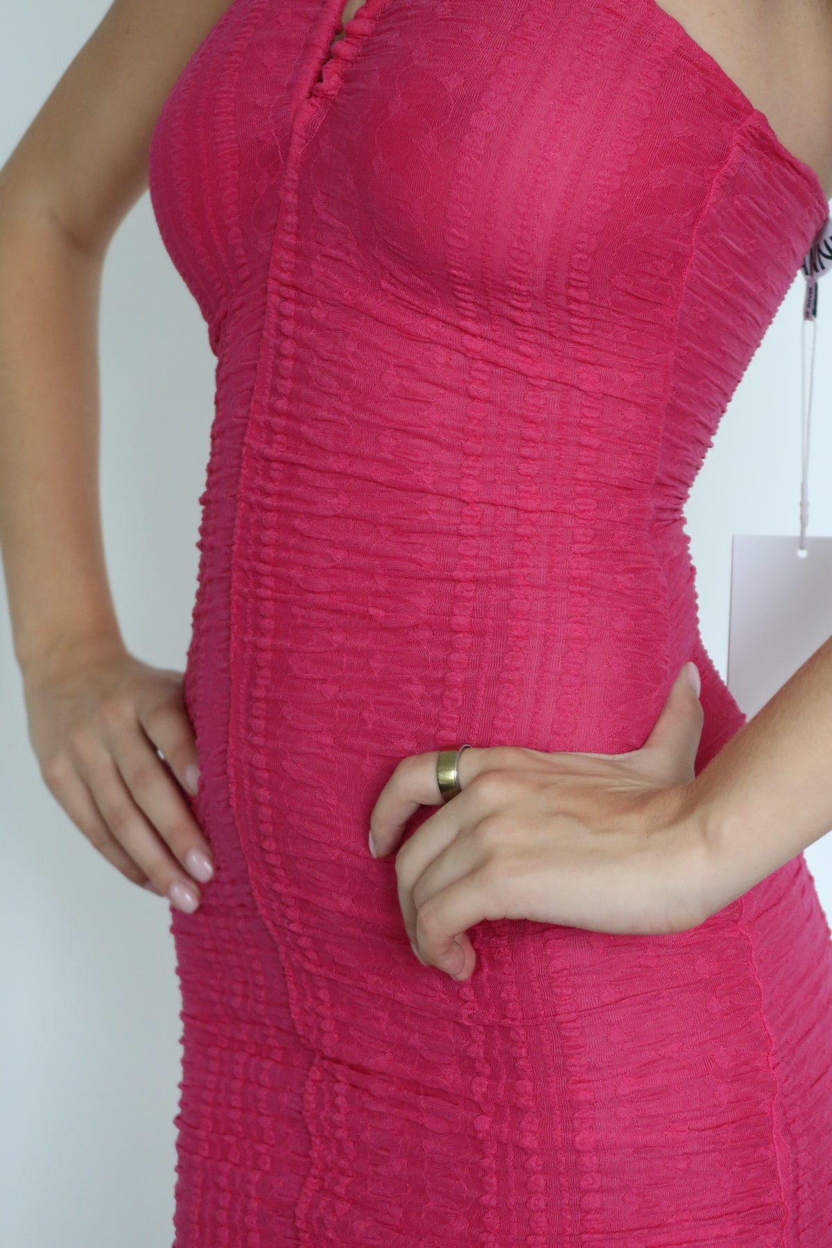 Ganni Ruched Bodycon Maxi Dress
