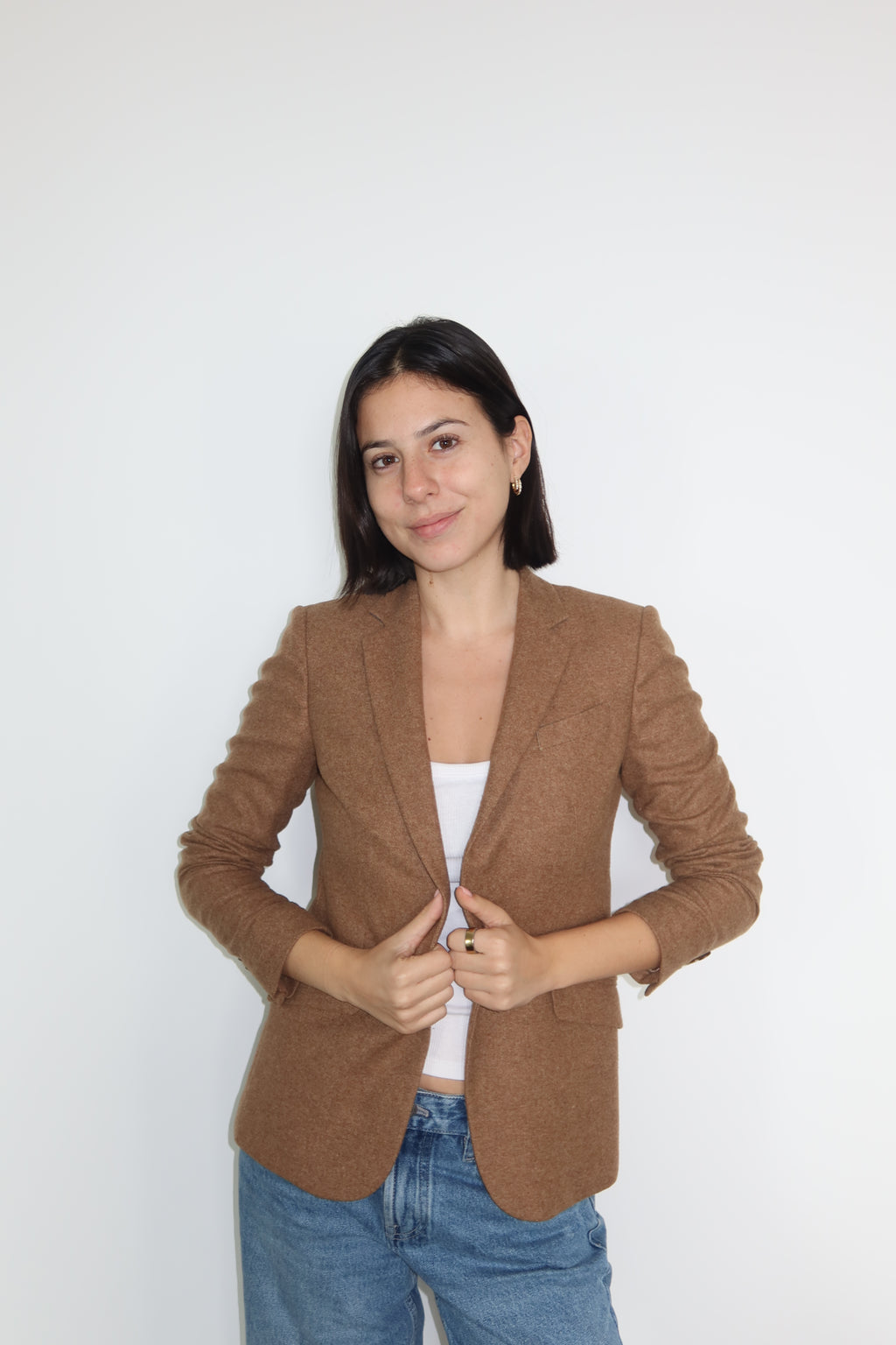 Massimo Dutti Blazer de Lana Camel