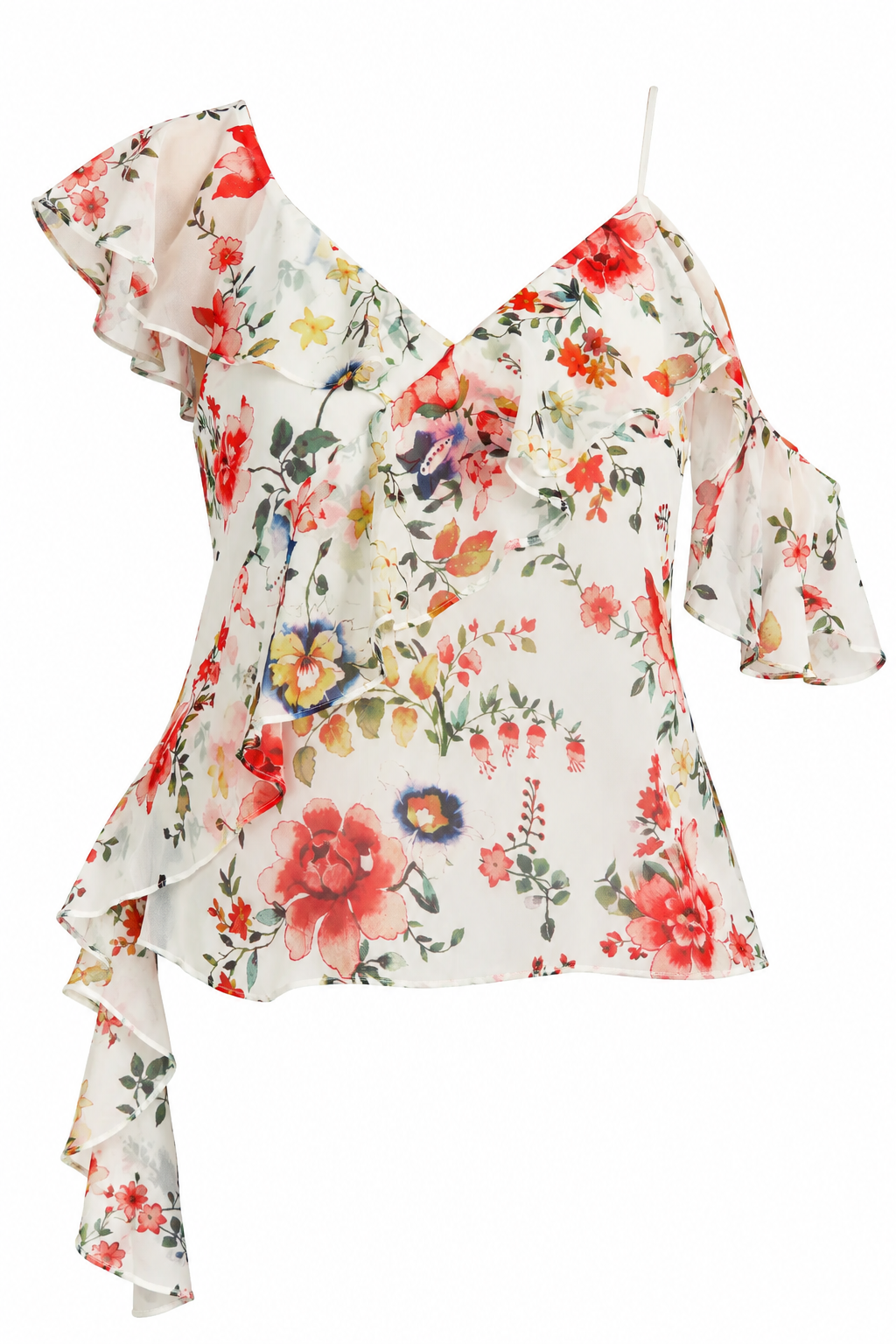 Alice + Olivia Floral Ruffle Top