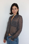 Diane von Furstenberg Sheer Printed Blouse