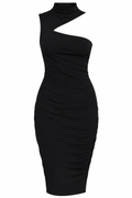 Vestido Negro Asimétrico con Cutout Lauren Ralph Lauren