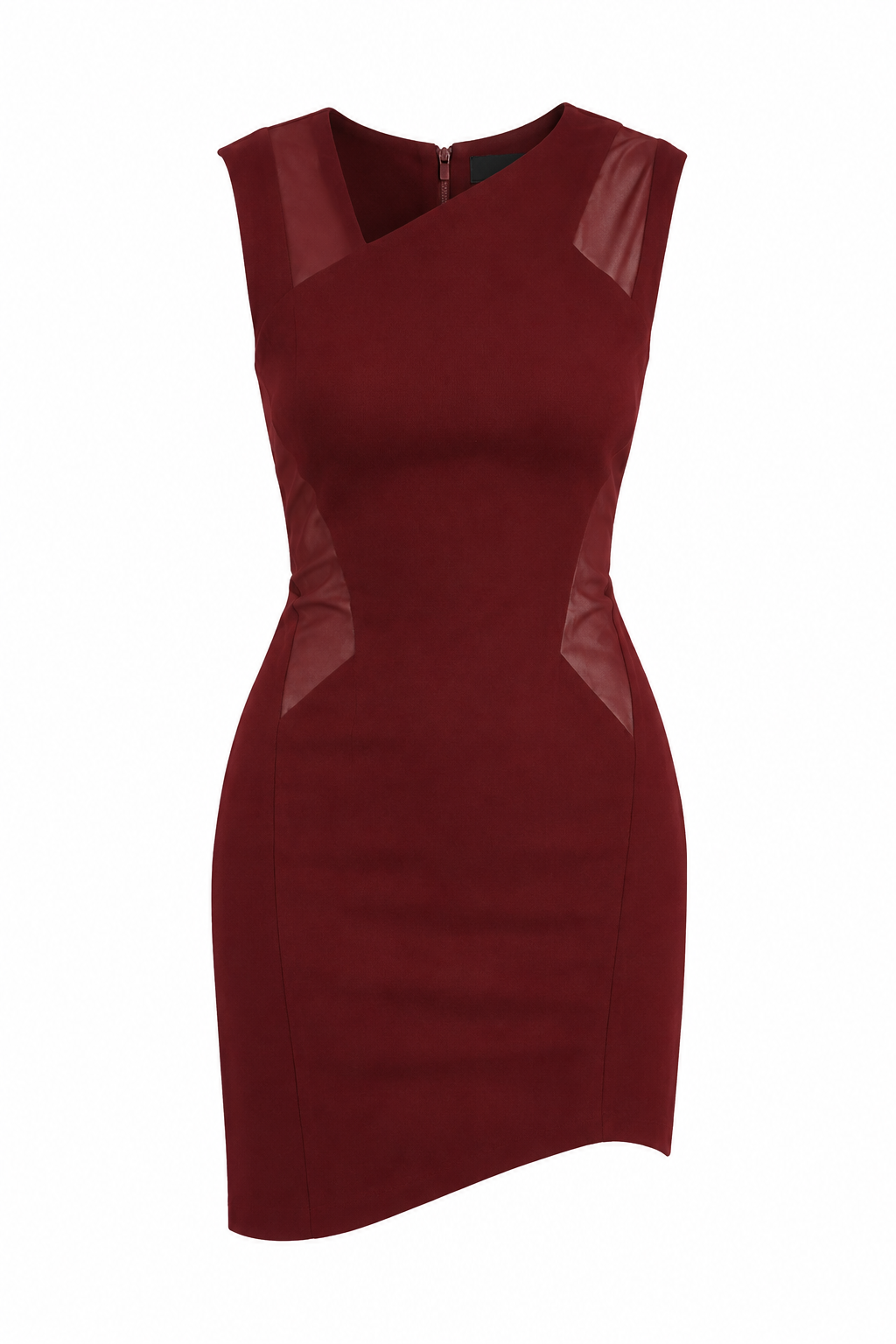 Vestido Asimétrico Color Borgoña de Helmut Lang