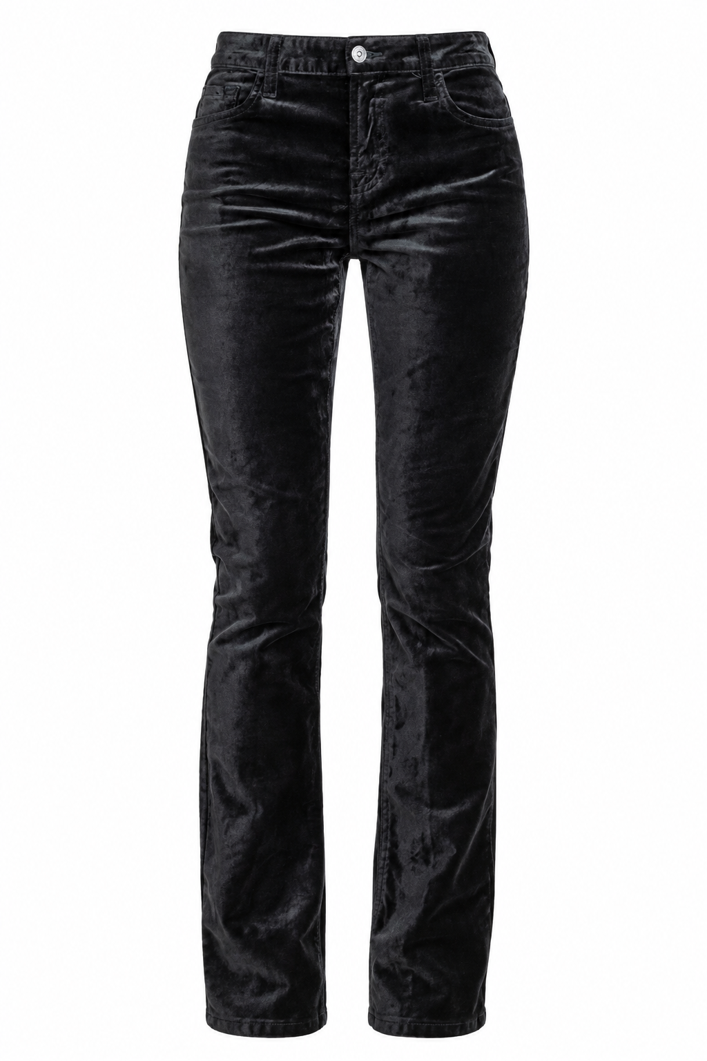 7 For All Mankind Dark Forest Green Velvet Skinny Pants