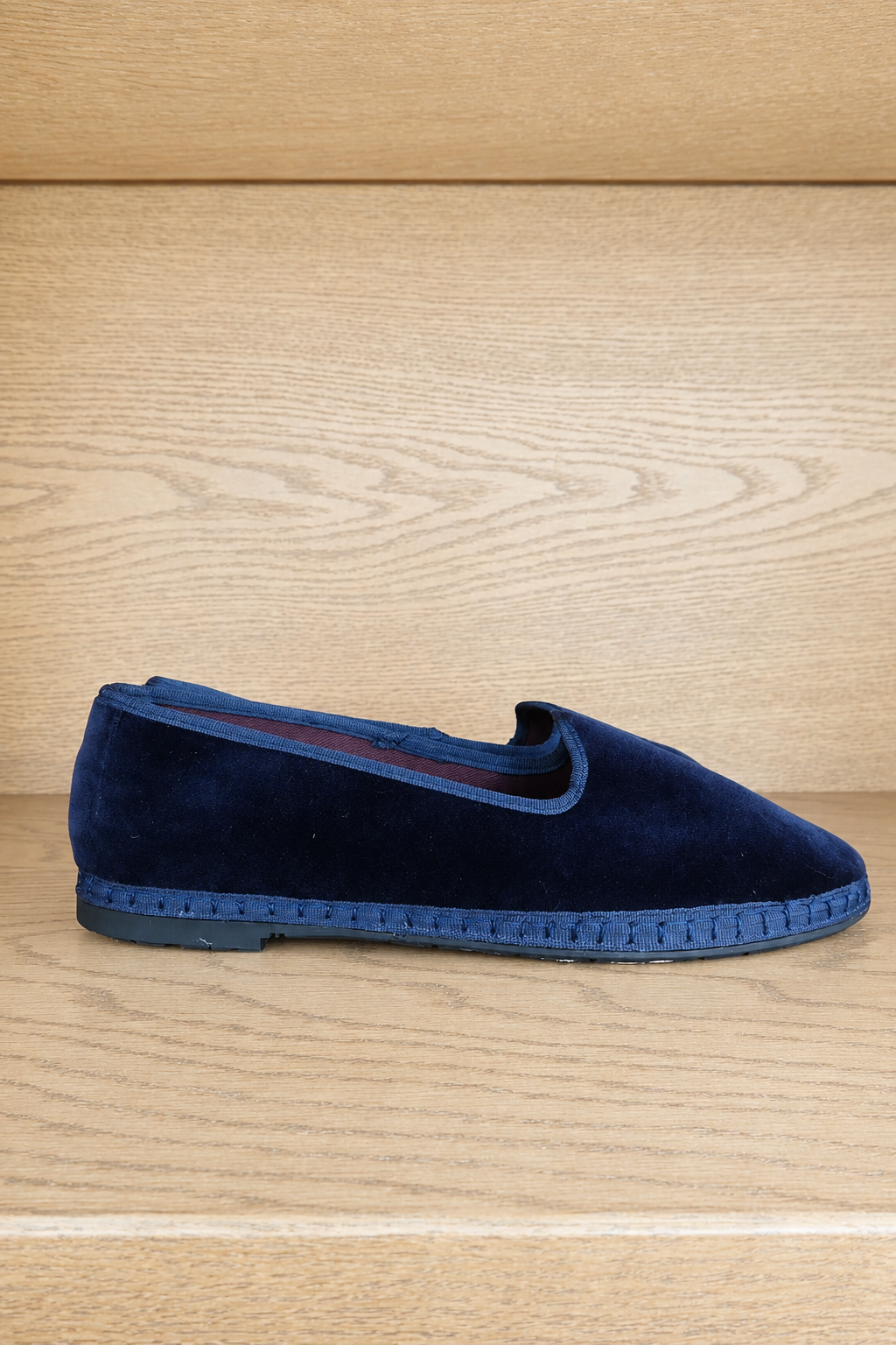 Flabelus Flats de Terciopelo Azul Marino