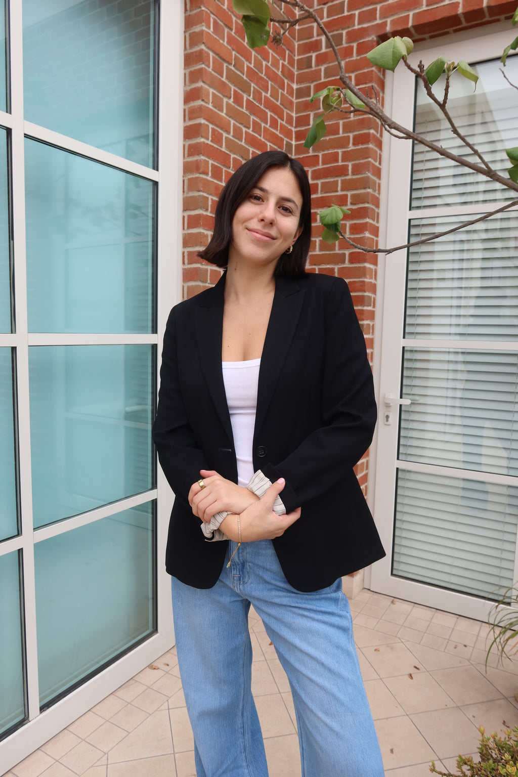 Blazer Negro Entallado de Theory