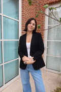 Blazer Negro Entallado de Theory
