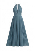 Vestido Maxi Halter Plisado Jonathan Simkhai