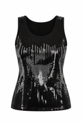  Michael Kors Top Negro de Lentejuelas