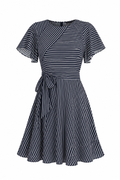Minivestido Cruzado a Rayas de Banana Republic