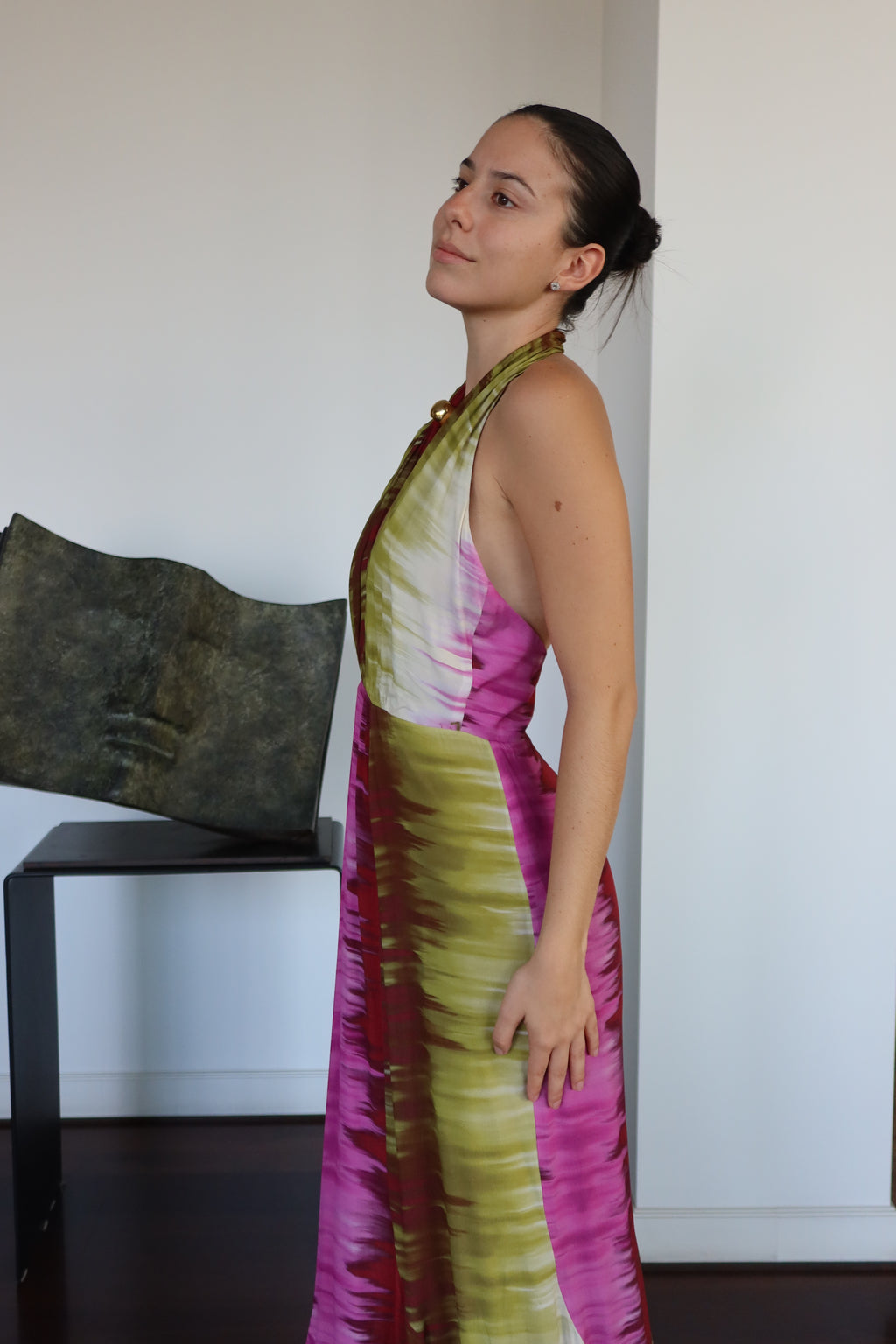Silvia Tcherassi Multicolor Halter Maxi Dress