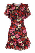 Cinq à Sept Floral Ruffle Mini Dress