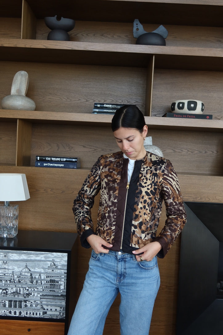 Salvatore Ferragamo Patchwork Leopard Jacket