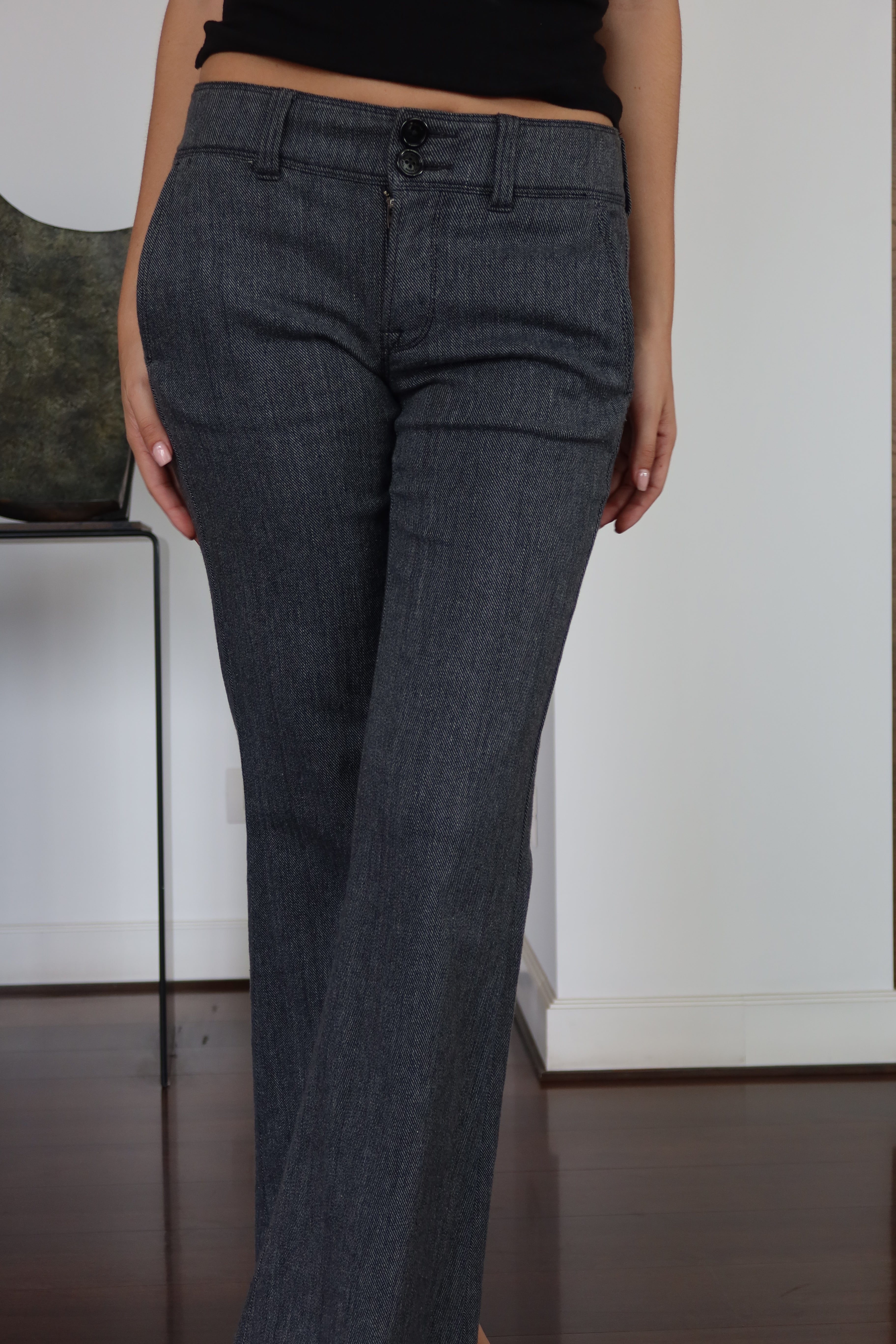 7 For All Mankind Grey Tailored Trousers