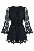 Paz Cornu Black Lace Romper