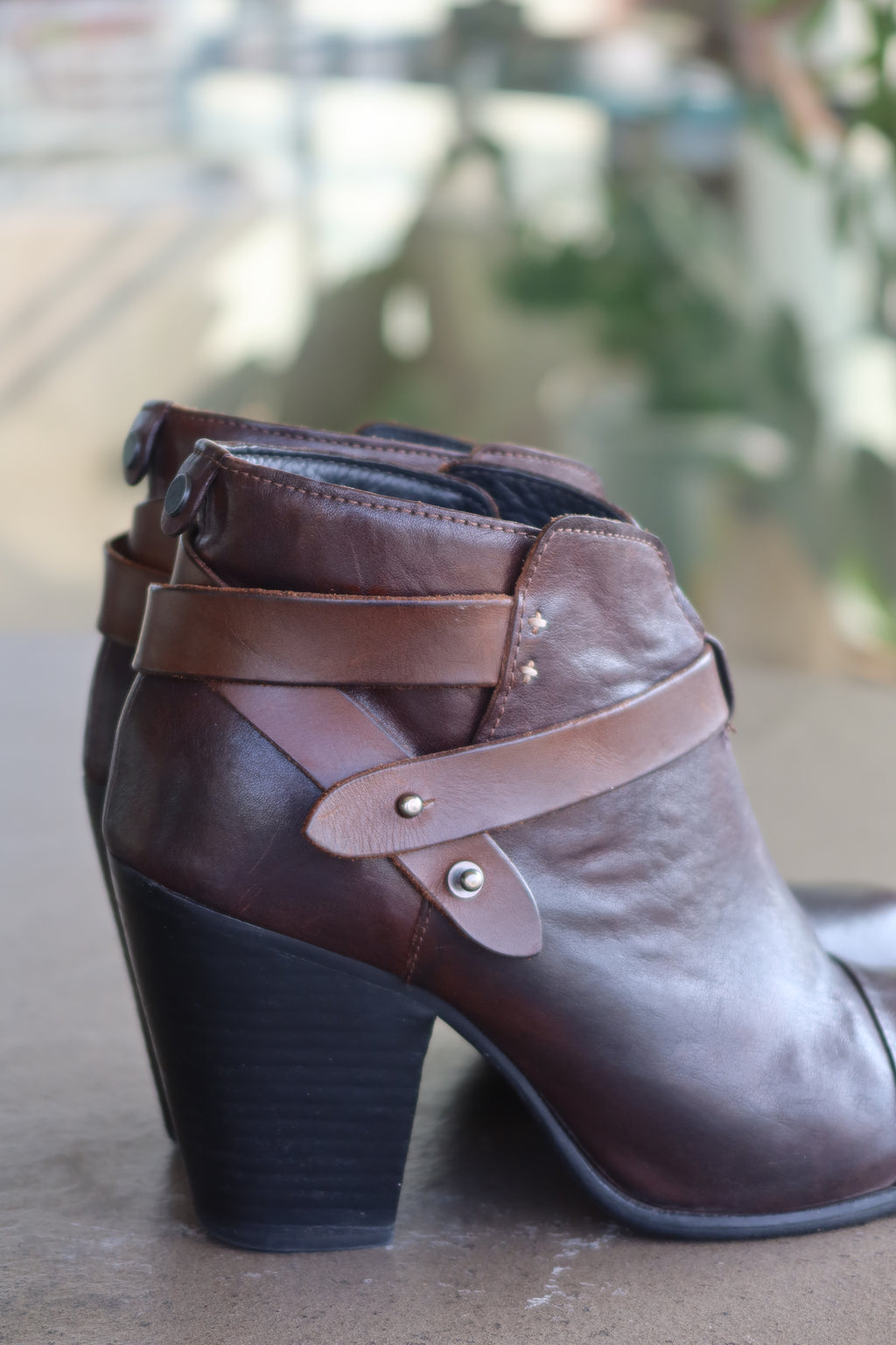 Botines al Tobillo de Cuero Marrón de Rag & Bone