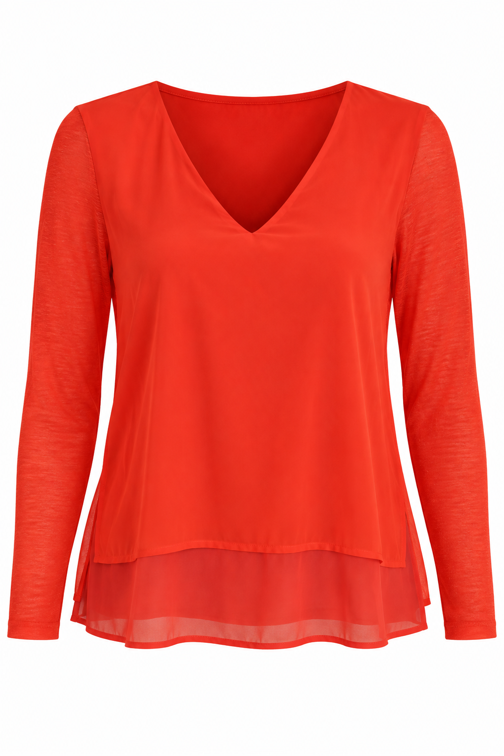 Sandro Layered V-Neck Long Sleeve