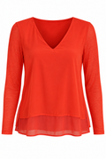 Sandro Layered V-Neck Long Sleeve