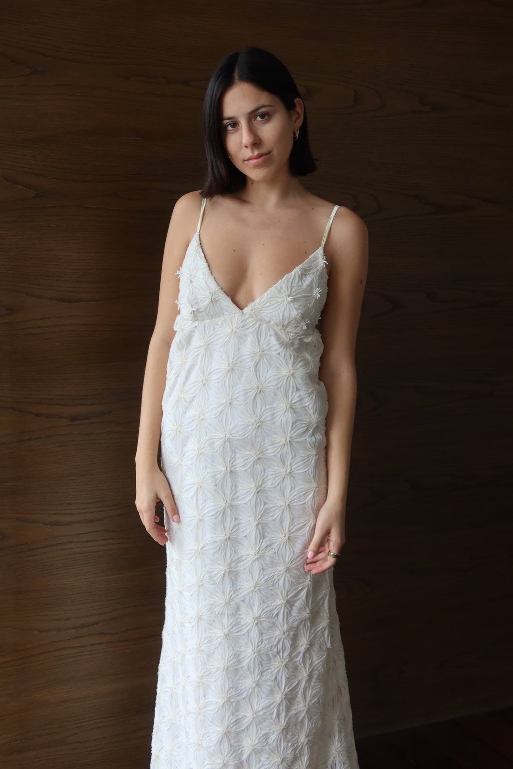 Vestido Maxi Blanco Bordado de Baobab