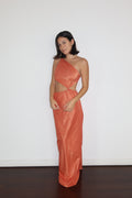 Baobab Coral Cut-Out Maxi Dress