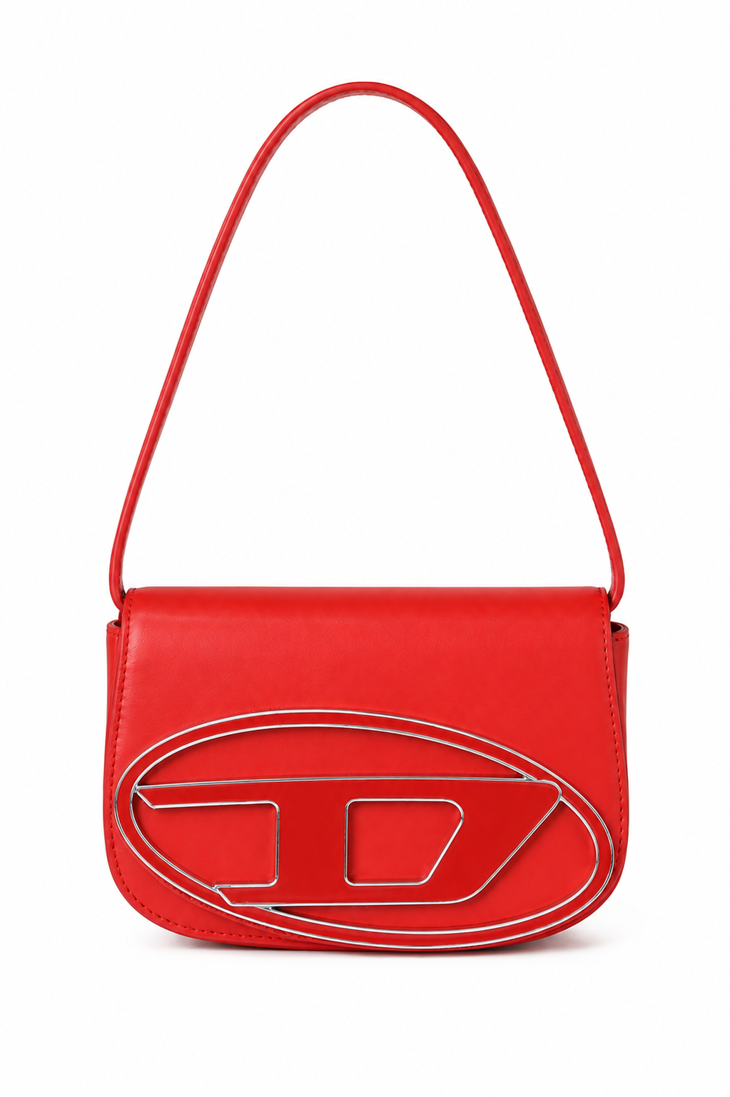 Diesel Red Leather Shoulder Bag