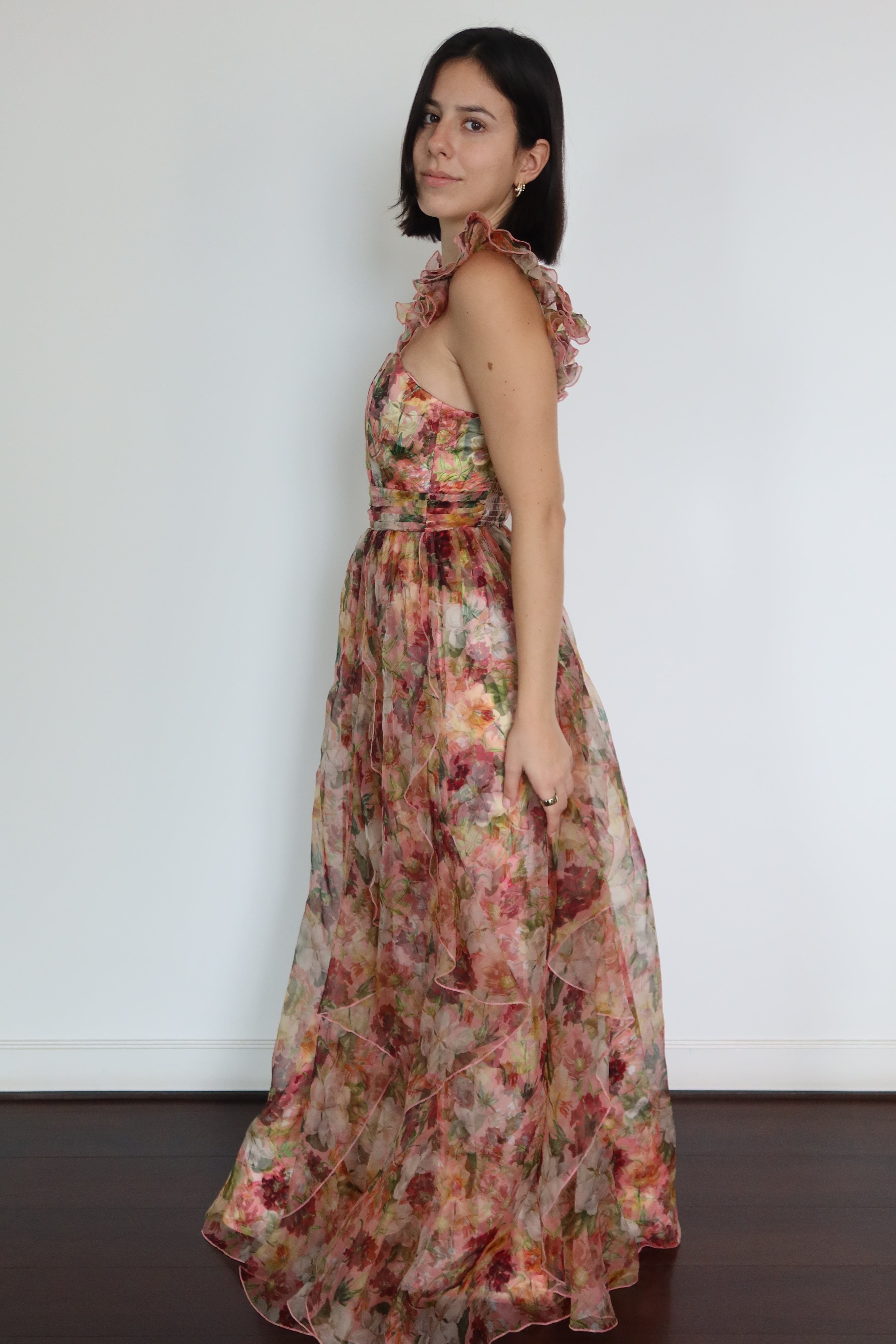 Vestido Maxi de Organza Floral de Alice + Olivia