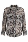 Massimo Dutti Snakeskin-Print Blouse