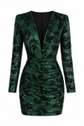 Maje Emerald Sequin Mini Dress