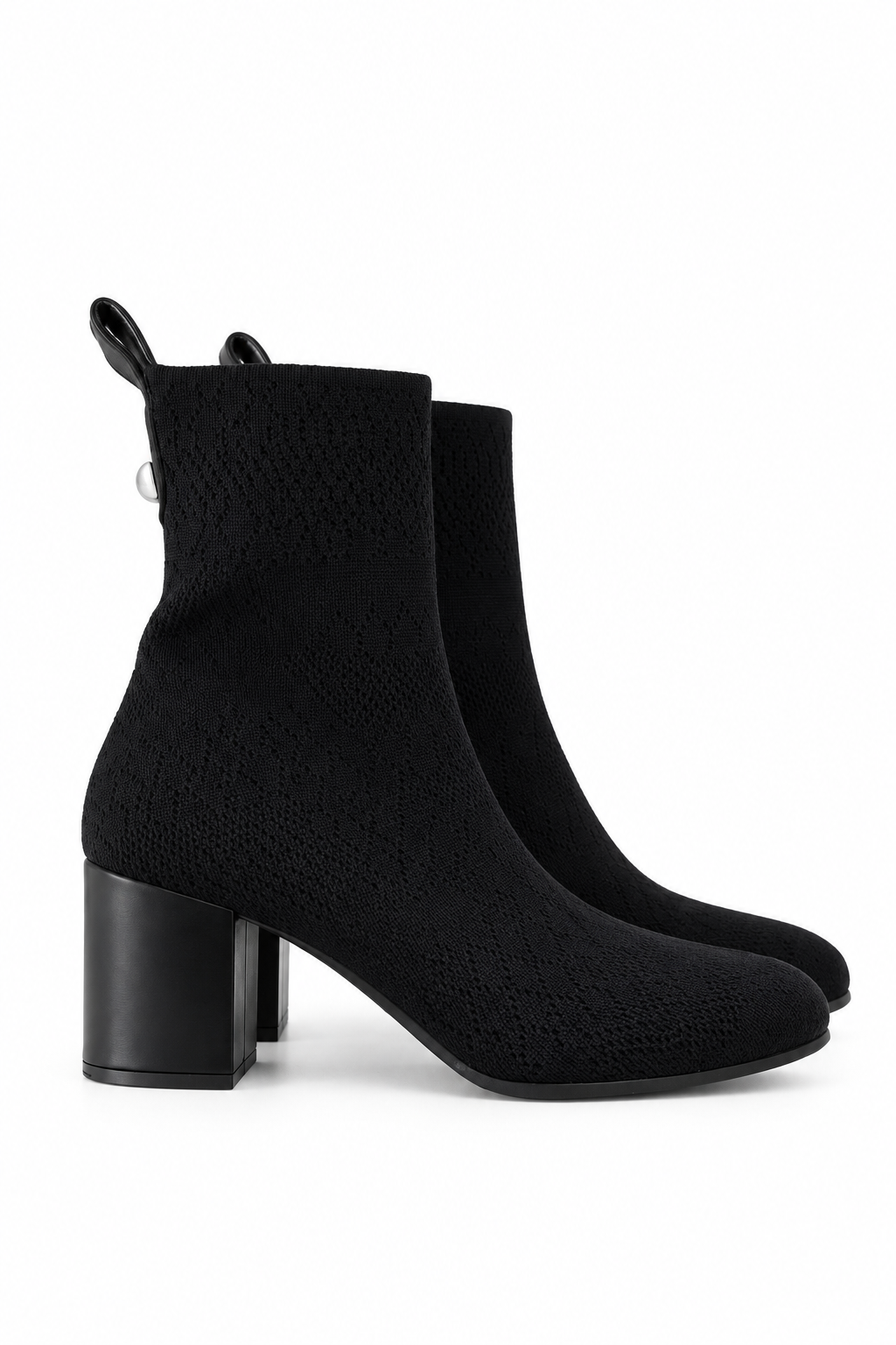 Zadig & Voltaire Black Knit Ankle Boots
