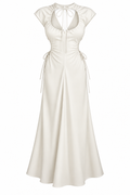 A.L.C. Ivory Cutout Tie-Detail Midi Dress