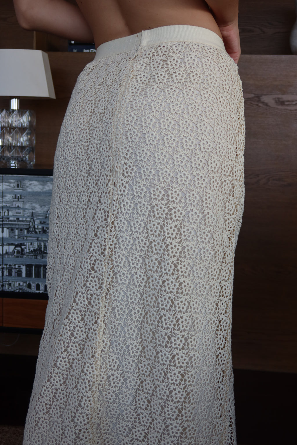 Isabel Marant Ivory Floral Lace Maxi Skirt
