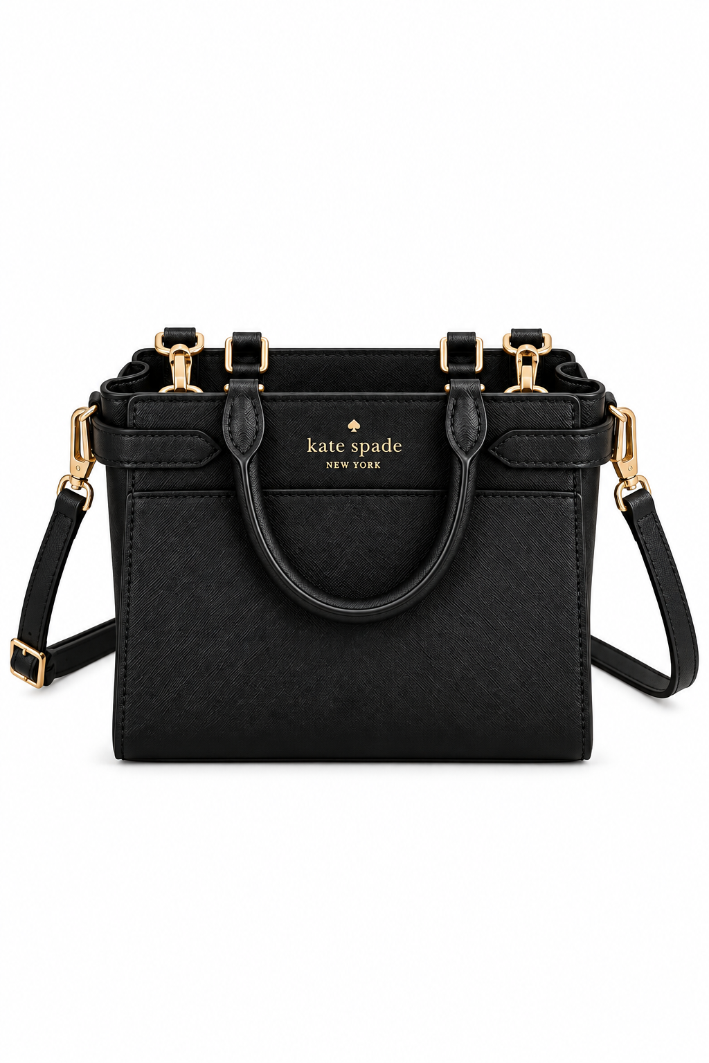 Bolso Crossbody Negro de Cuero de Kate Spade