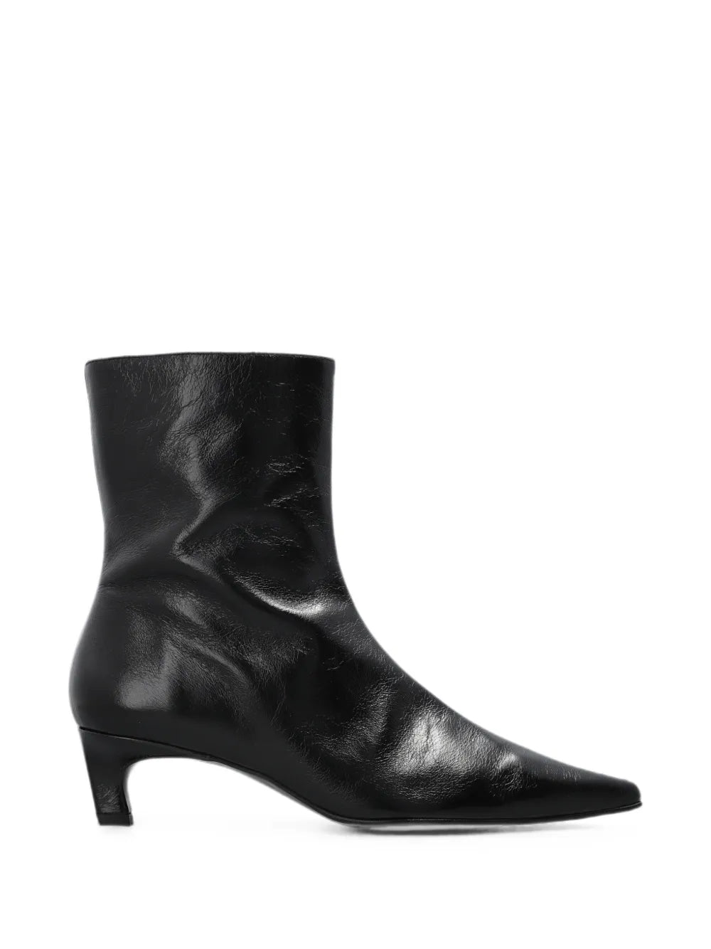 Botines Negros de Cuero con Tacón Kitten de ALOHAS