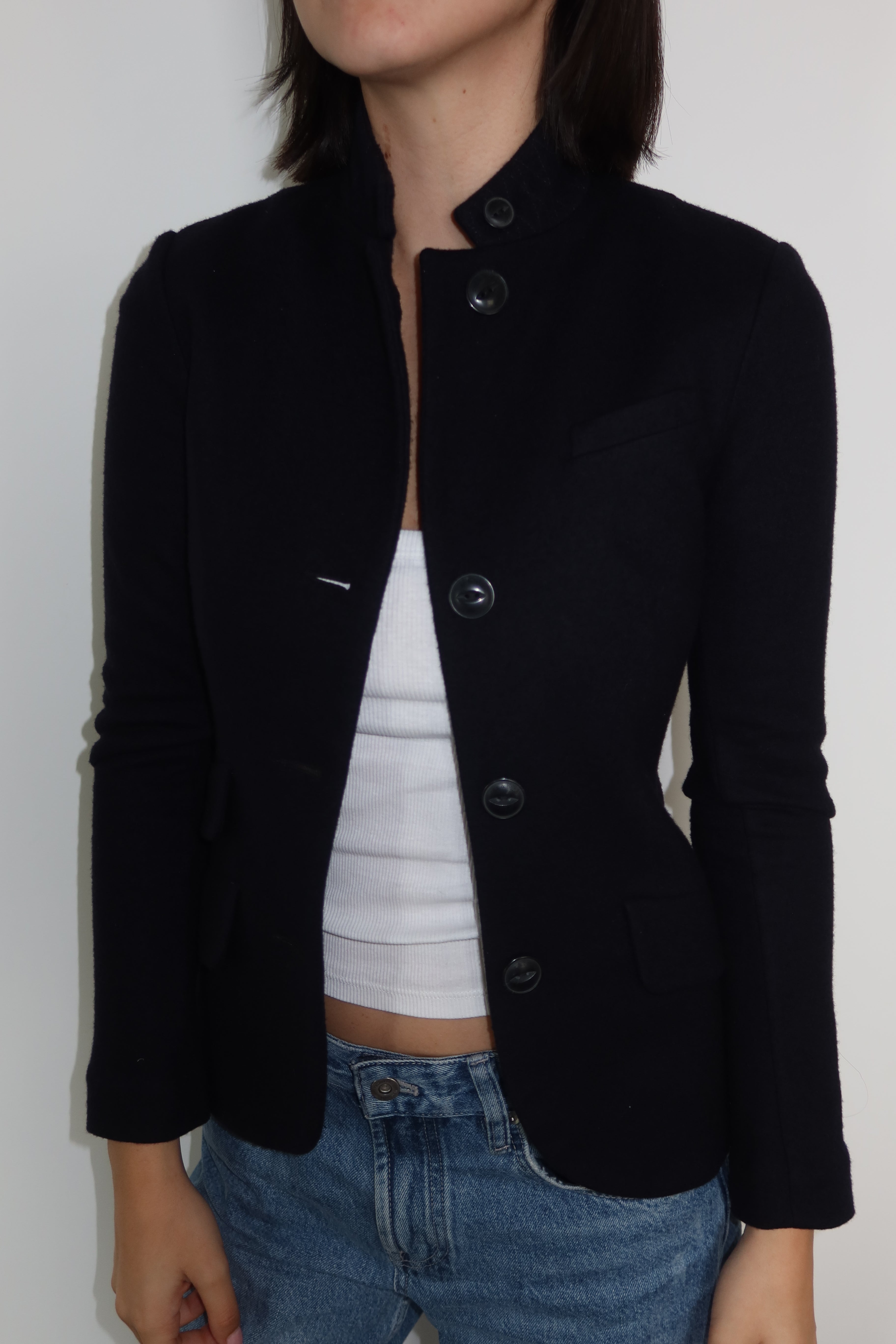 Rag & Bone Casaca Estructurada Azul Marino
