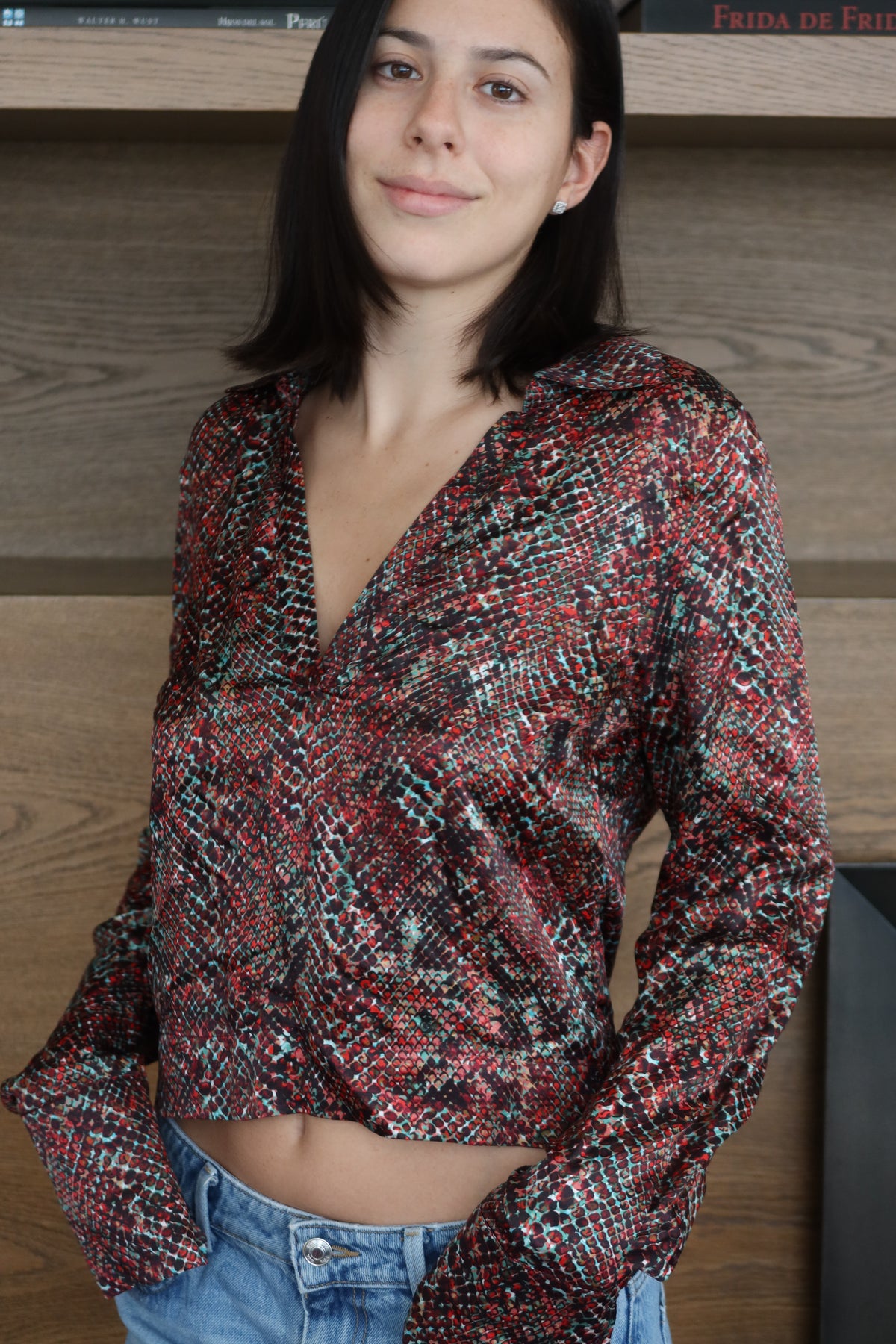 Nicholas Multicolor Snake Print Blouse