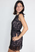 Red Valentino Black Lace Mini Dress