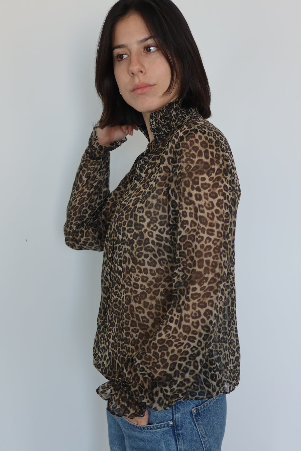 The Kooples Leopard Print Blouse