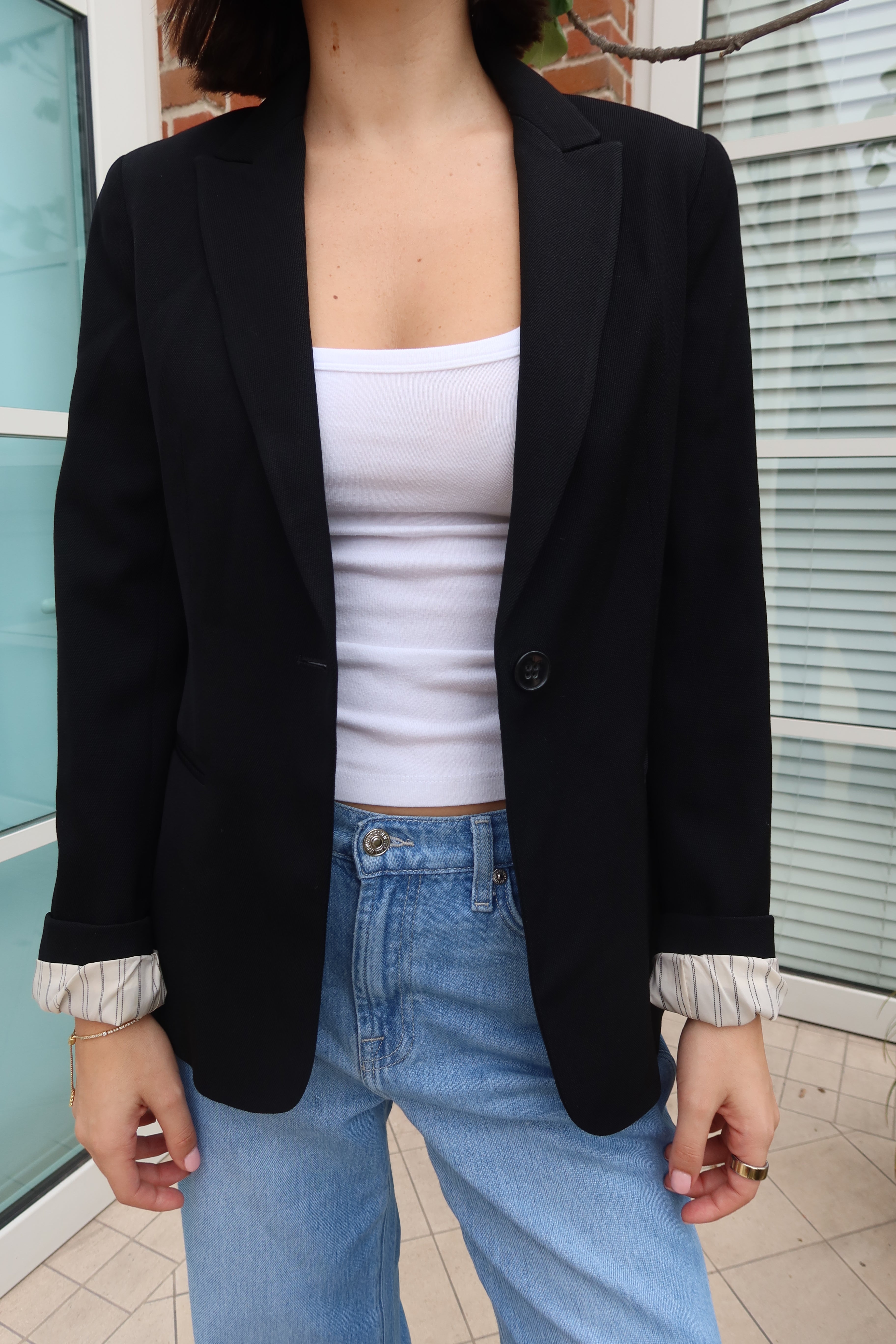 Blazer Negro Entallado de Theory