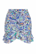 Isabel Marant Multicolor Paisley Ruffle Mini Skirt