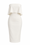 Vestido Midi Blanco Sin Tirantes de Likely