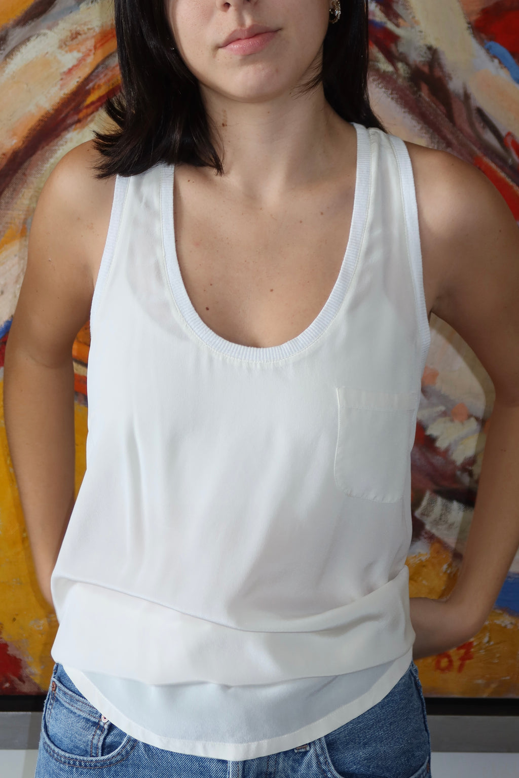 Joie Silky Scoop Neck Tank