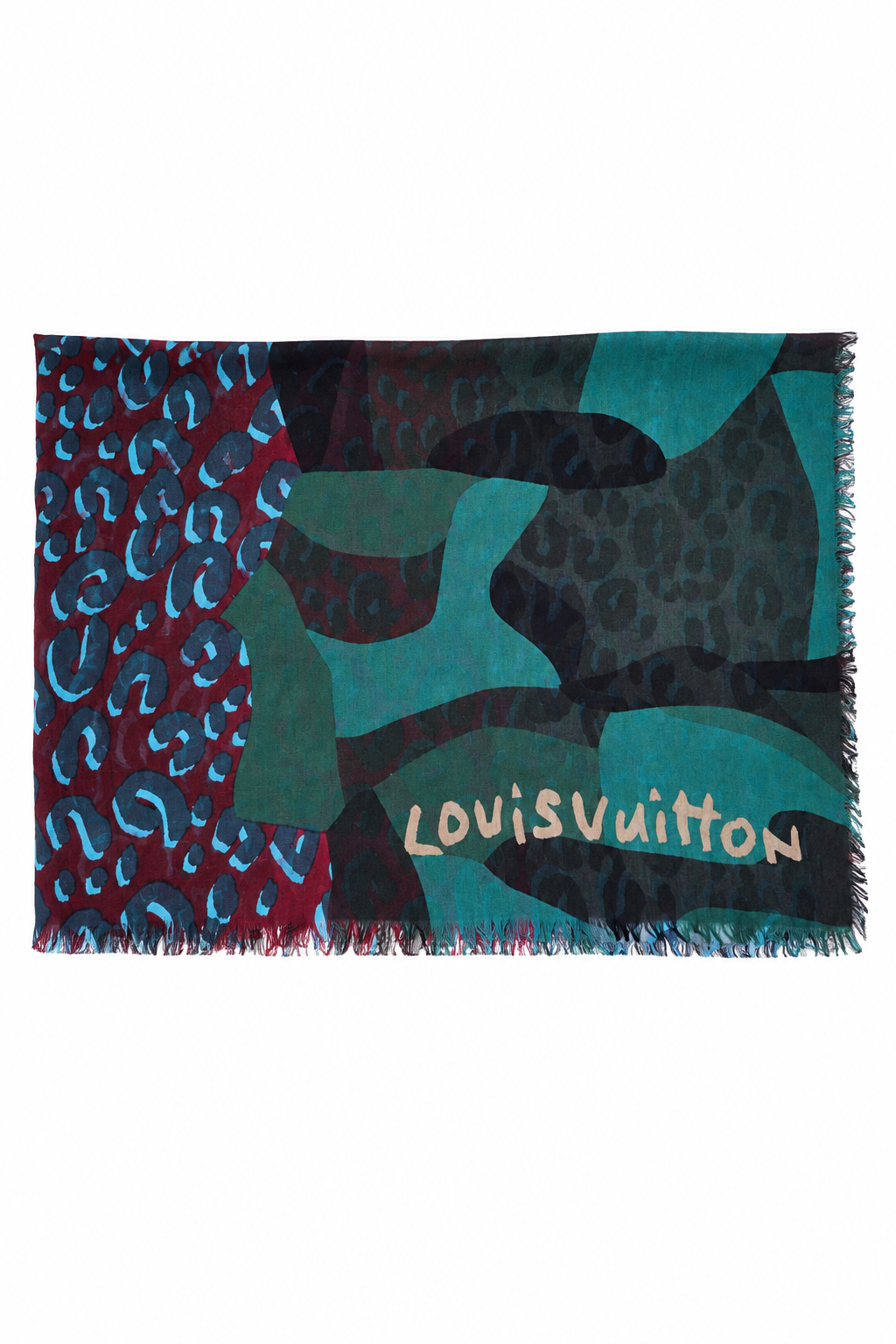 Louis Vuitton Multicolor Leopard Print Scarf