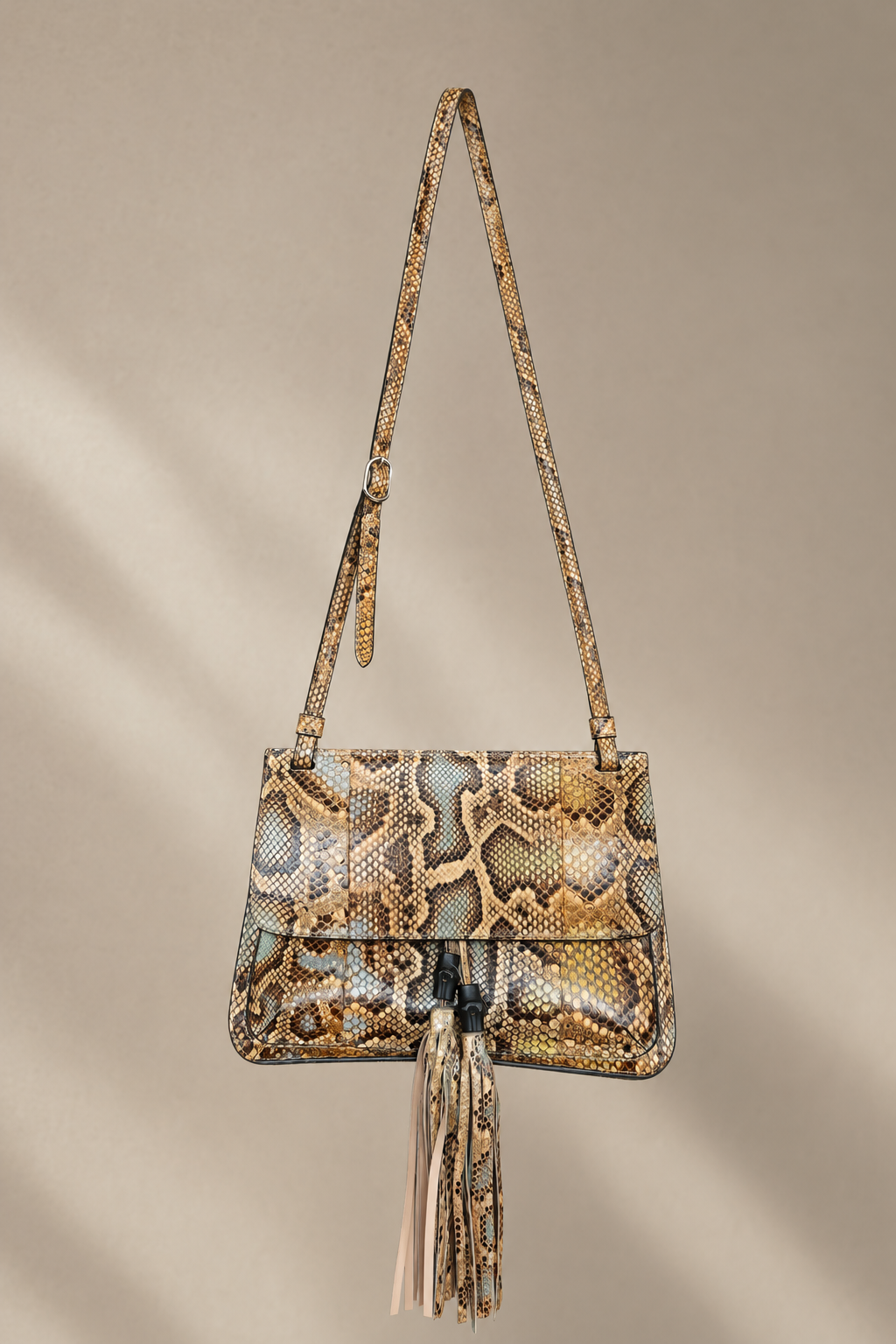 Gucci Python Tassel Shoulder Bag