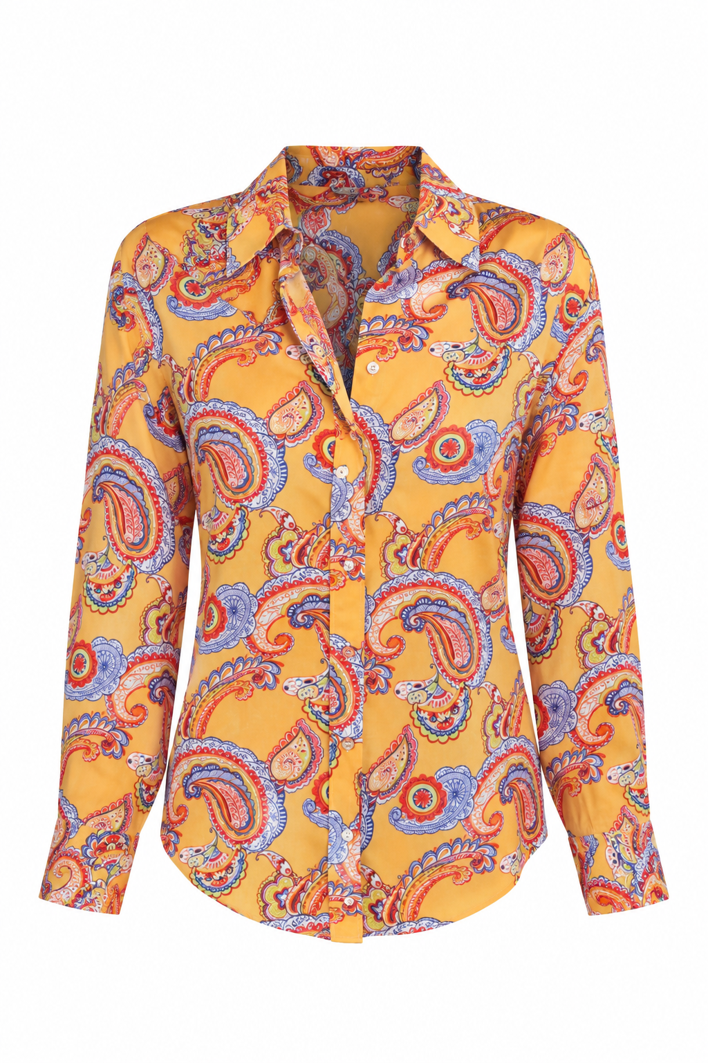 Robert Graham Yellow Paisley-Print Blouse