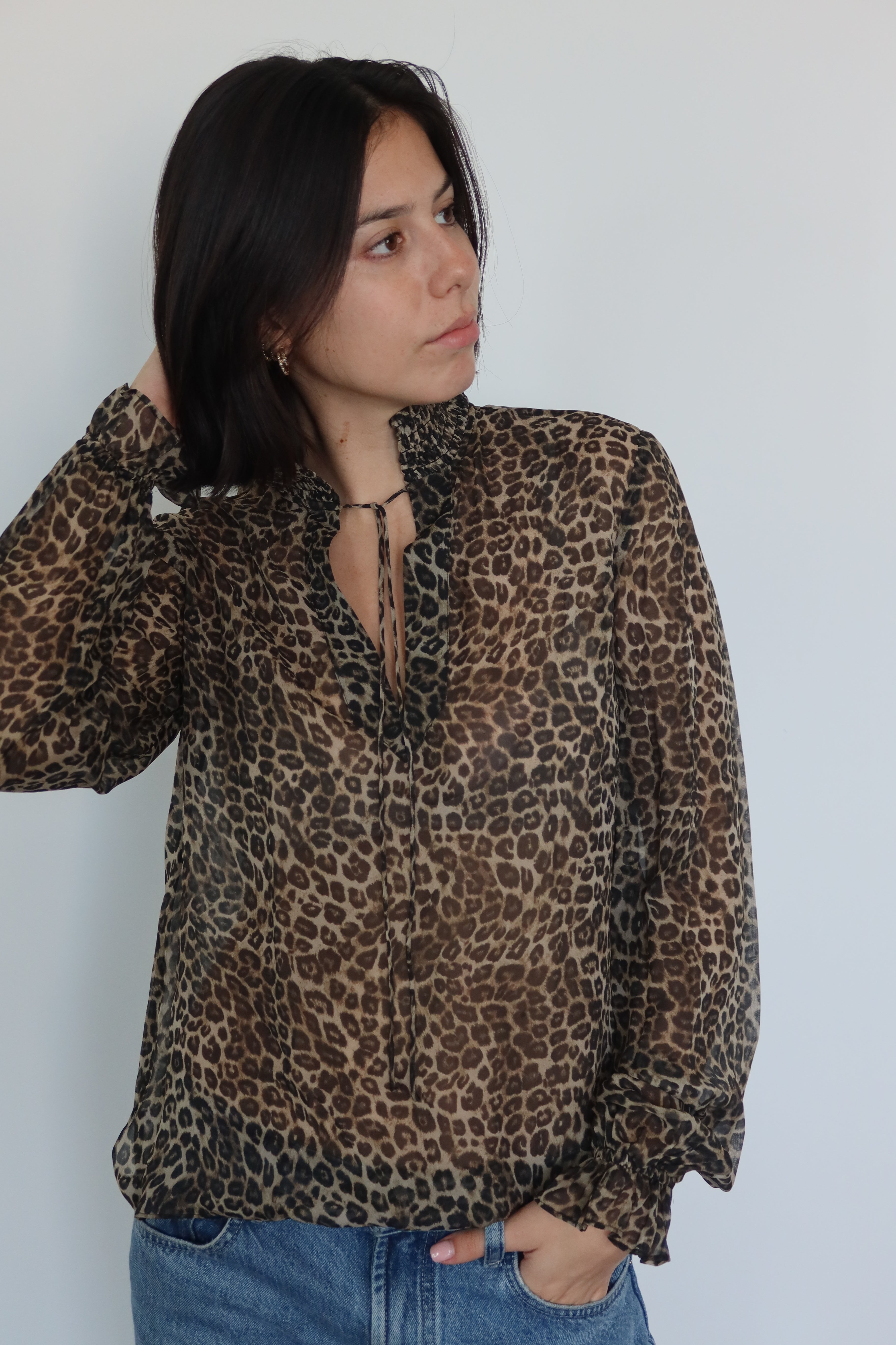 The Kooples Leopard Print Blouse