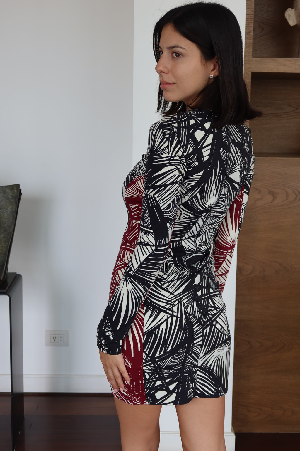 Elizabeth and James Mailyn Palm Print Mini Dress