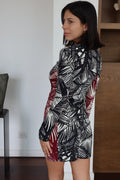 Elizabeth and James Mailyn Palm Print Mini Dress